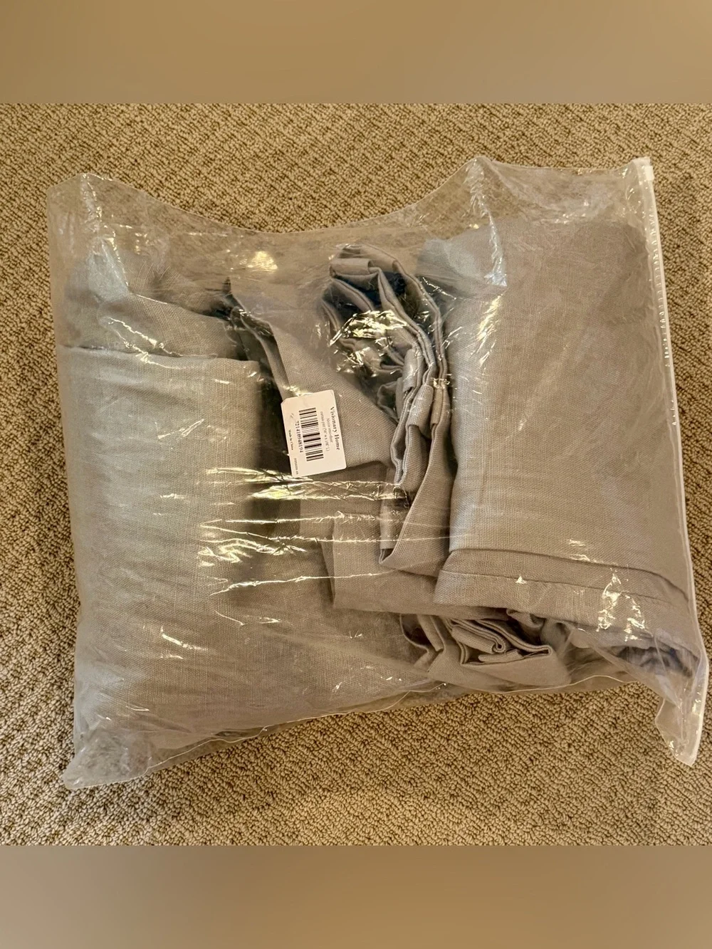 Pottery Barn Belgian Linen Light Gray Curtain Panel 50x108”